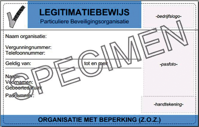 Beveiligingspas blauw