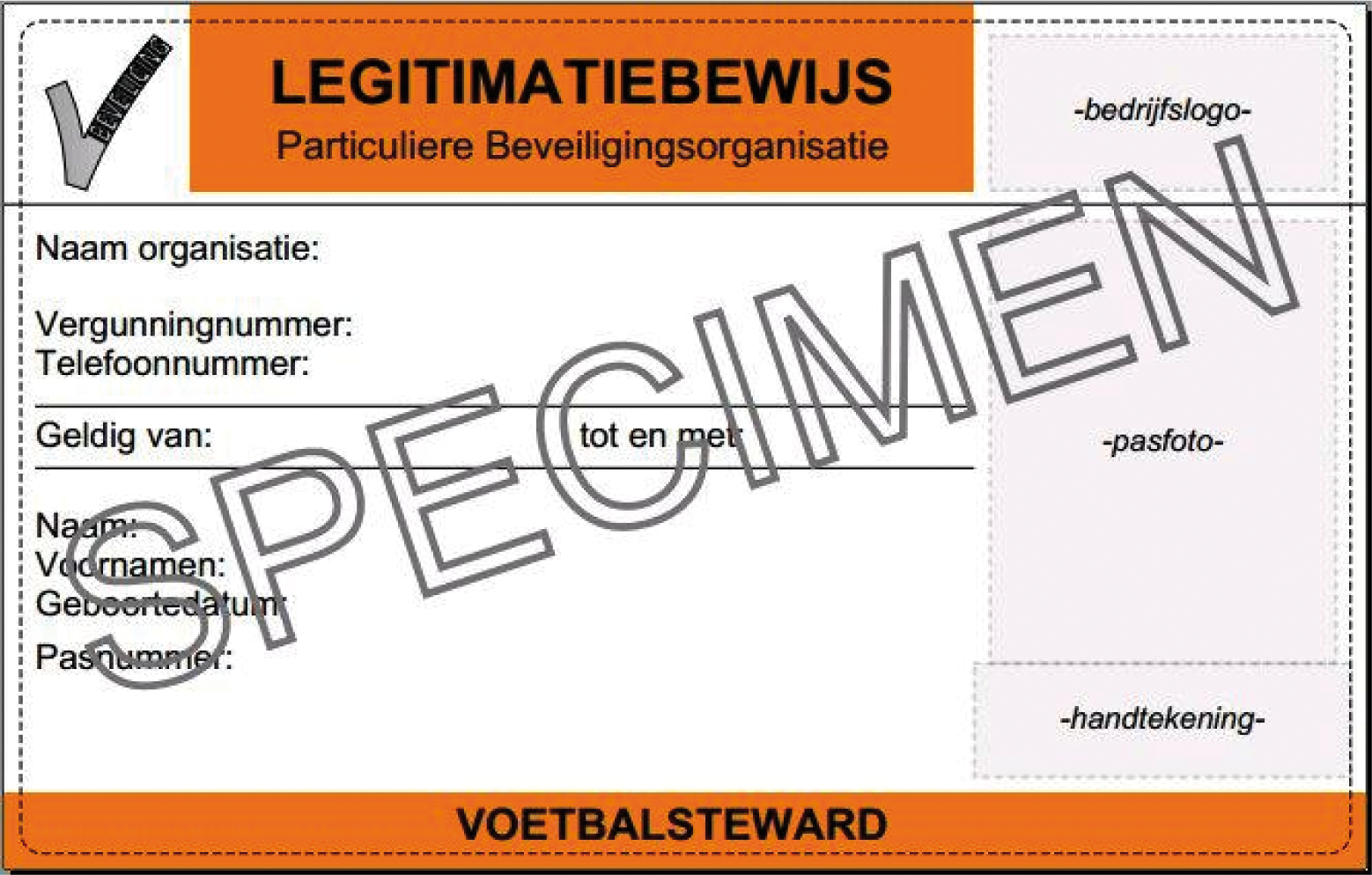 Beveiligingspas oranje